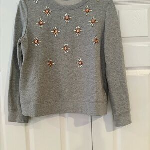 Kate Spade Gray Sweater with Embellishments